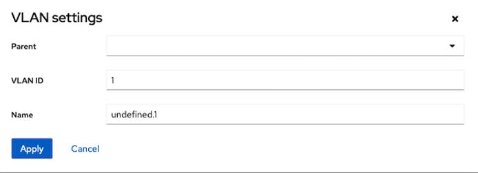 Cockpit VLAN screen Cockpit VLAN screen