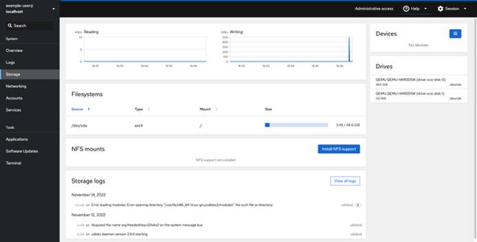 Cockpit Storage screen Cockpit Storage screen