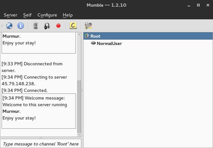 Connected as Normal User. Connected as Normal User.
