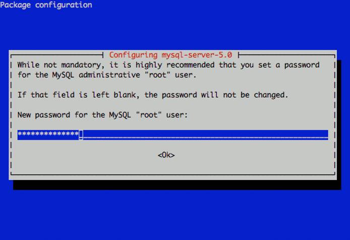 Setting the MySQL root password in Debian Squeeze. Setting the MySQL root password in Debian Squeeze.