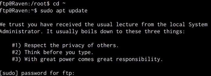 sudo apt update command sudo apt update command