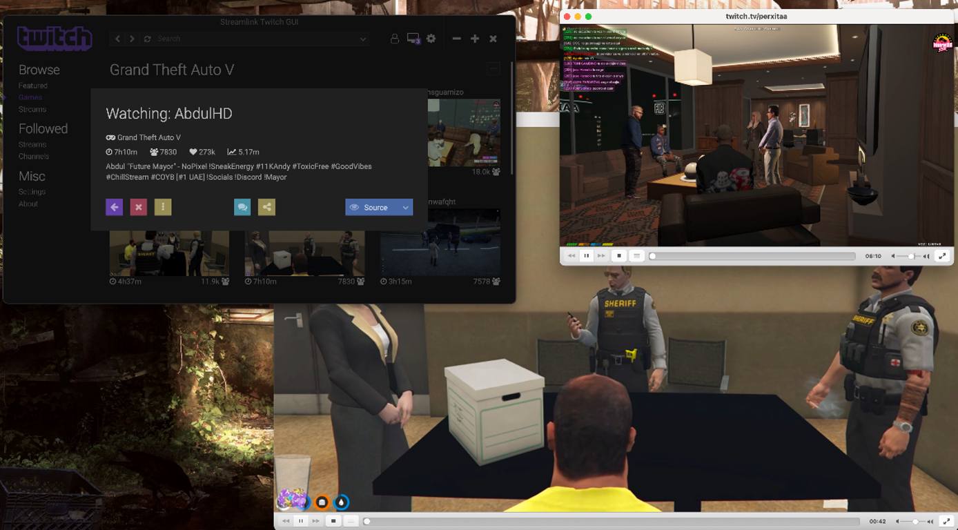 After VLC launches, click on the purple back arrow and select another stream. After VLC launches, click on the purple back arrow and select another stream.